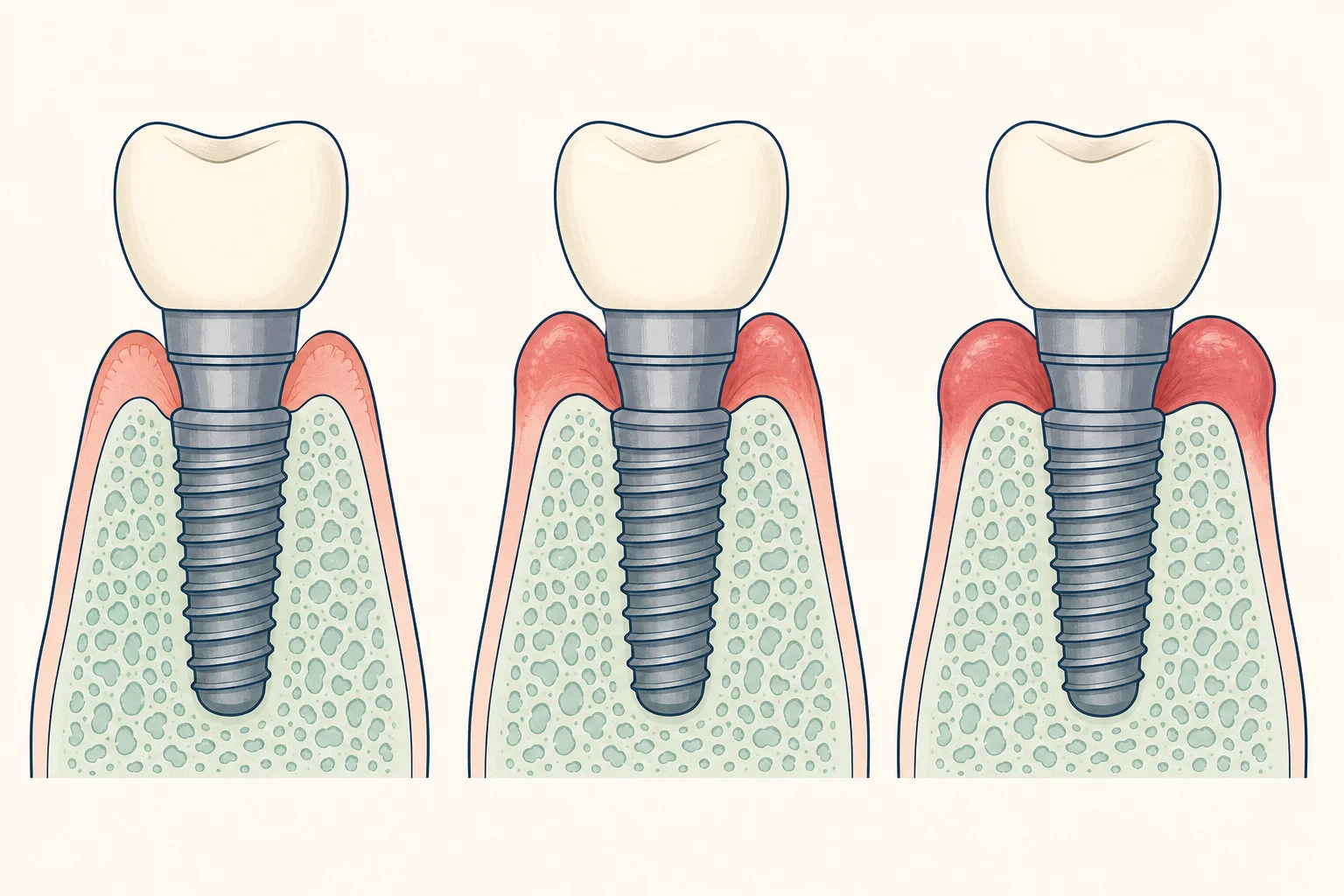 Peri-Implant Mucositis dental educational illustration