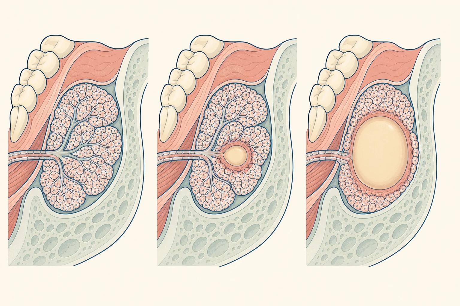 Salivary Gland Abscess dental educational illustration