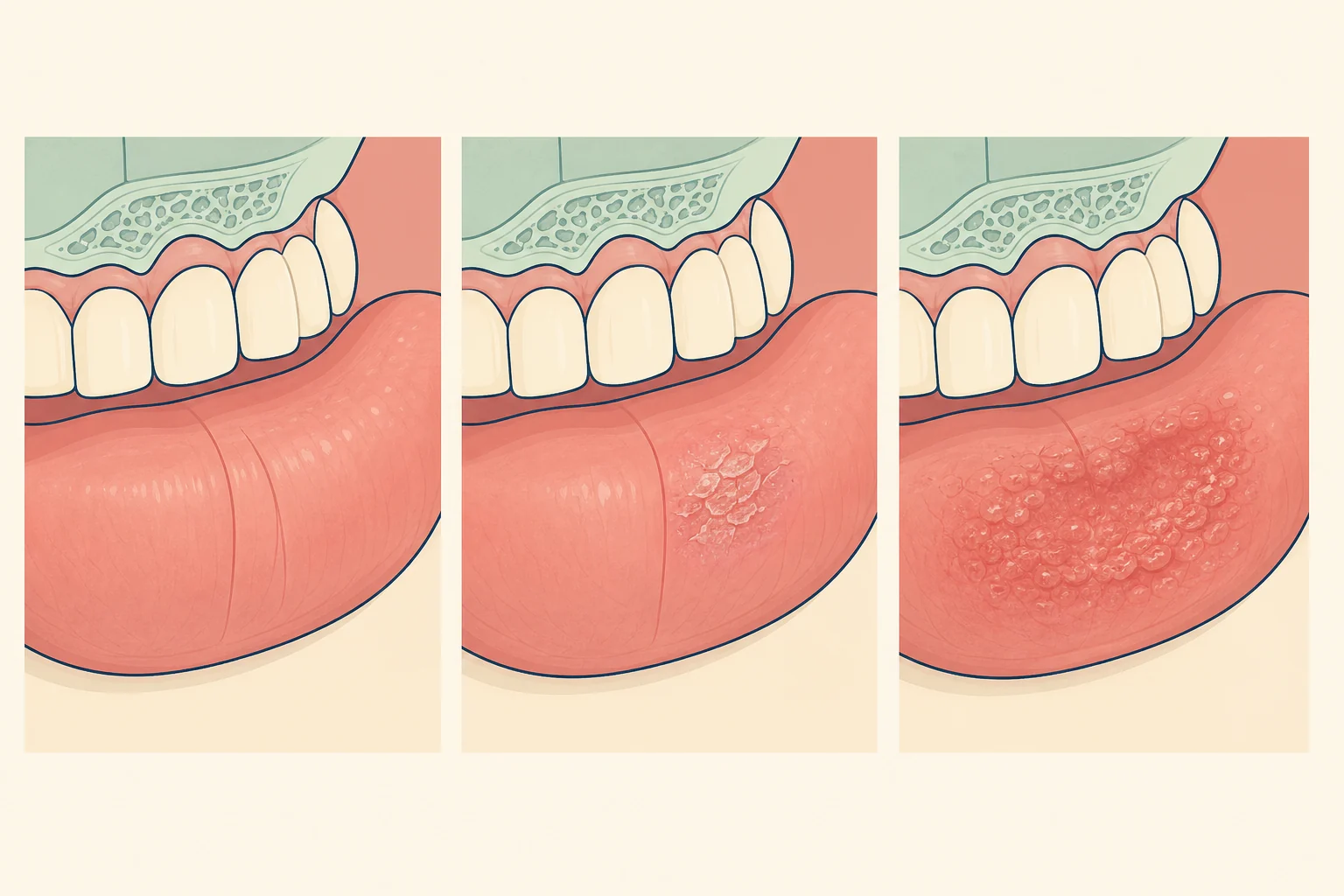 Diseases of the Lips dental educational illustration