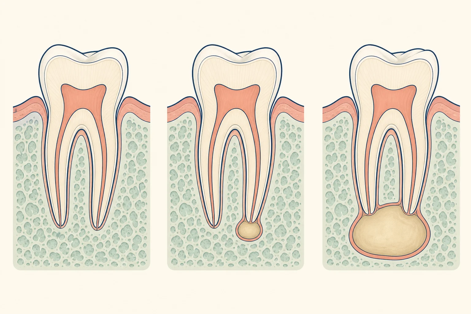 Periapical Abscess Without Sinus dental educational illustration