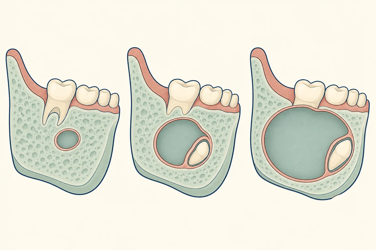 Developmental Odontogenic Cyst dental educational illustration