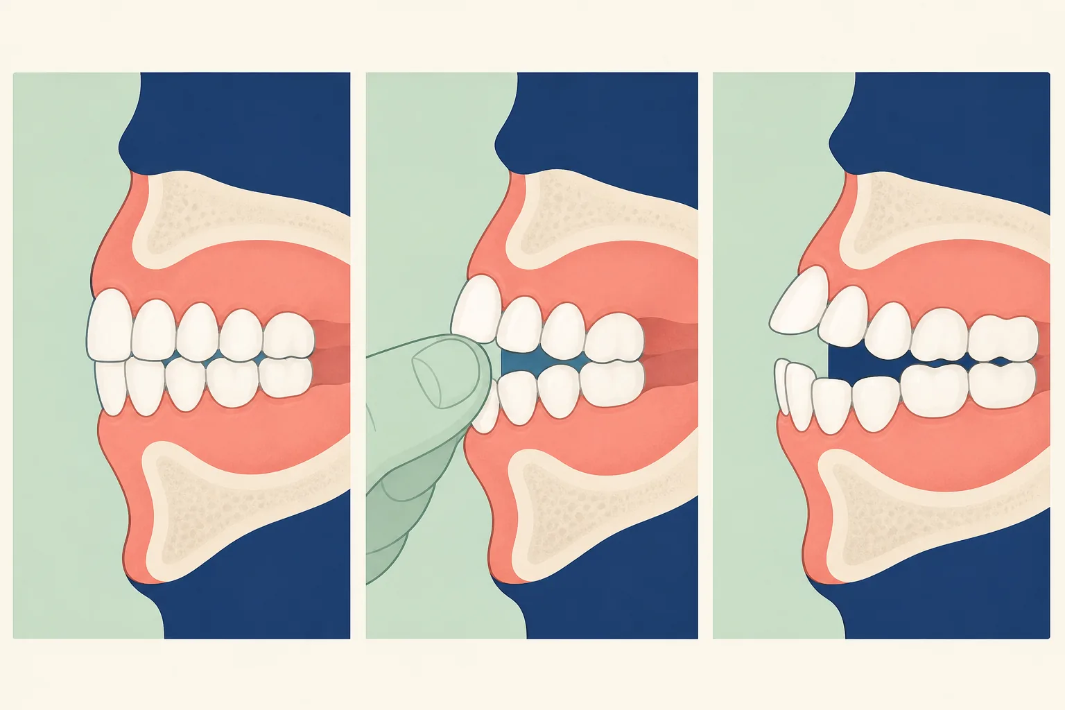Thumb Sucking (Persistent Habit) dental educational illustration