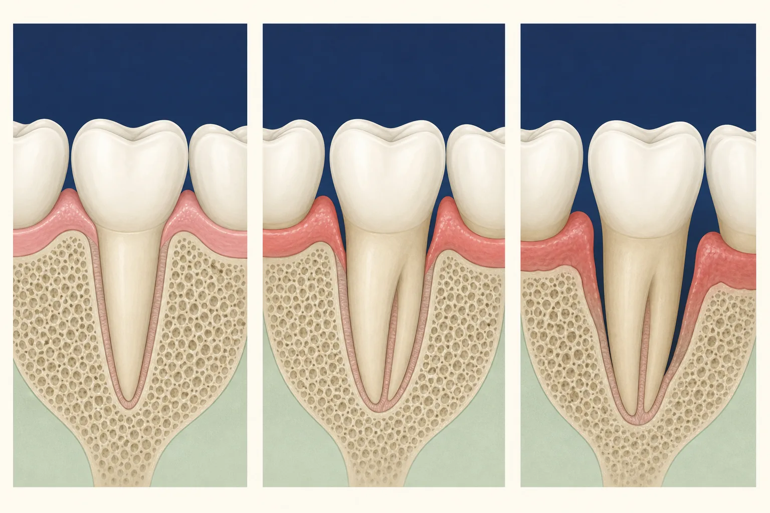 Periodontitis dental educational illustration