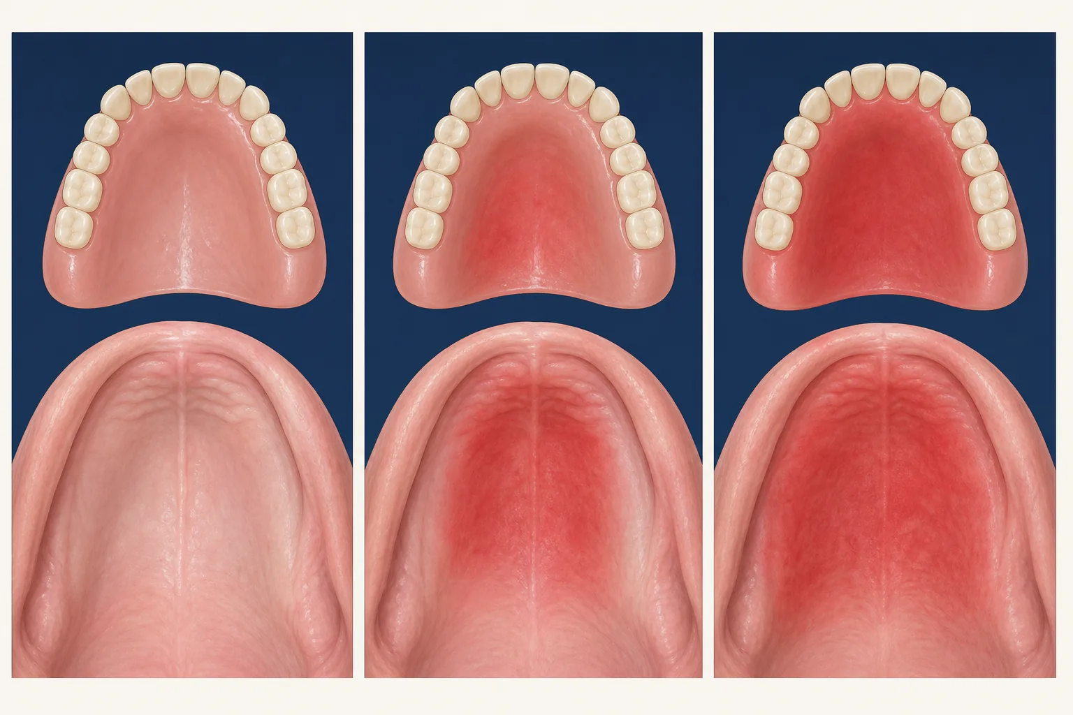 Denture Stomatitis dental educational illustration
