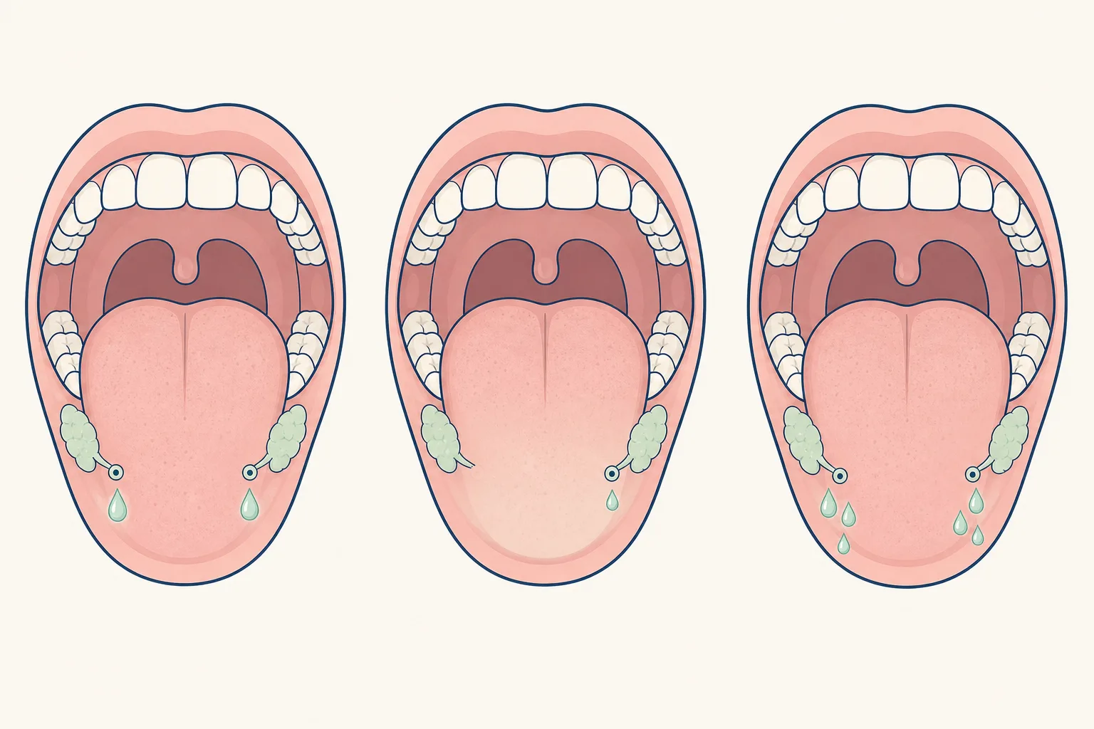 Salivary Secretion Disorder dental educational illustration