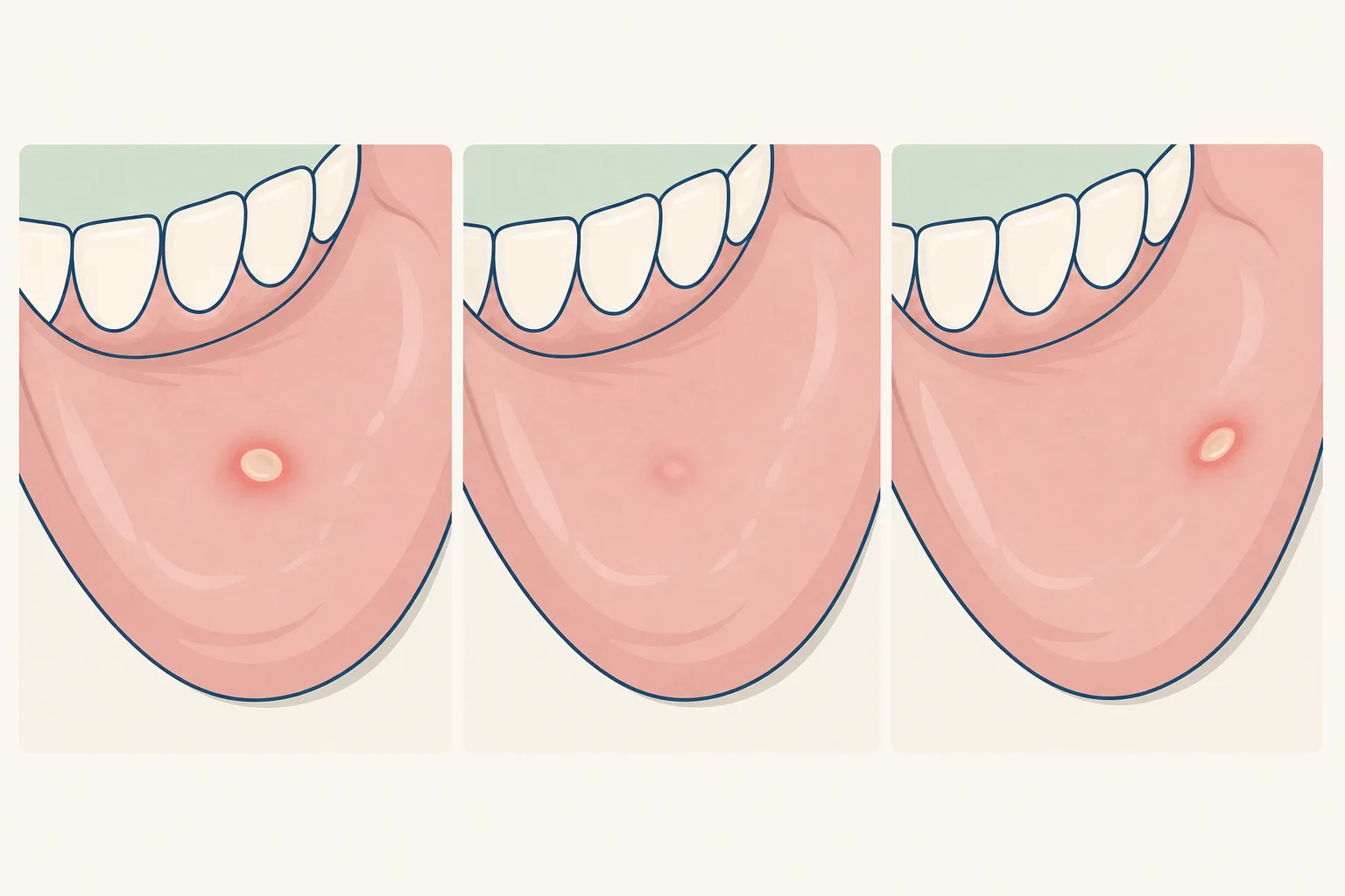 Recurrent Aphthous Ulcers dental educational illustration