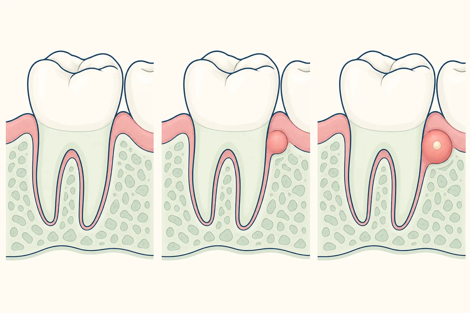 Gum Abscess (Periodontal Abscess) dental educational illustration