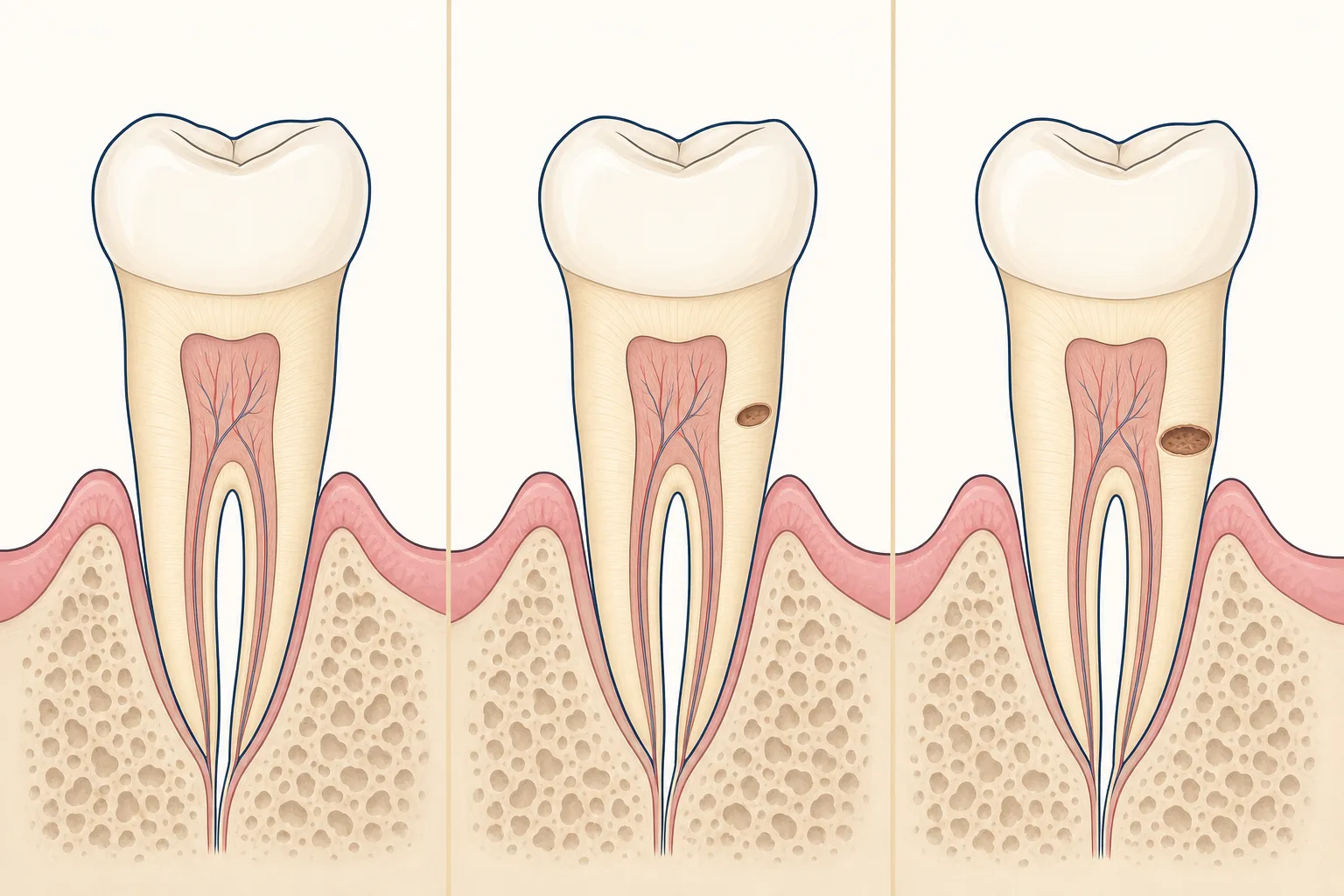 Cementum Caries dental educational illustration