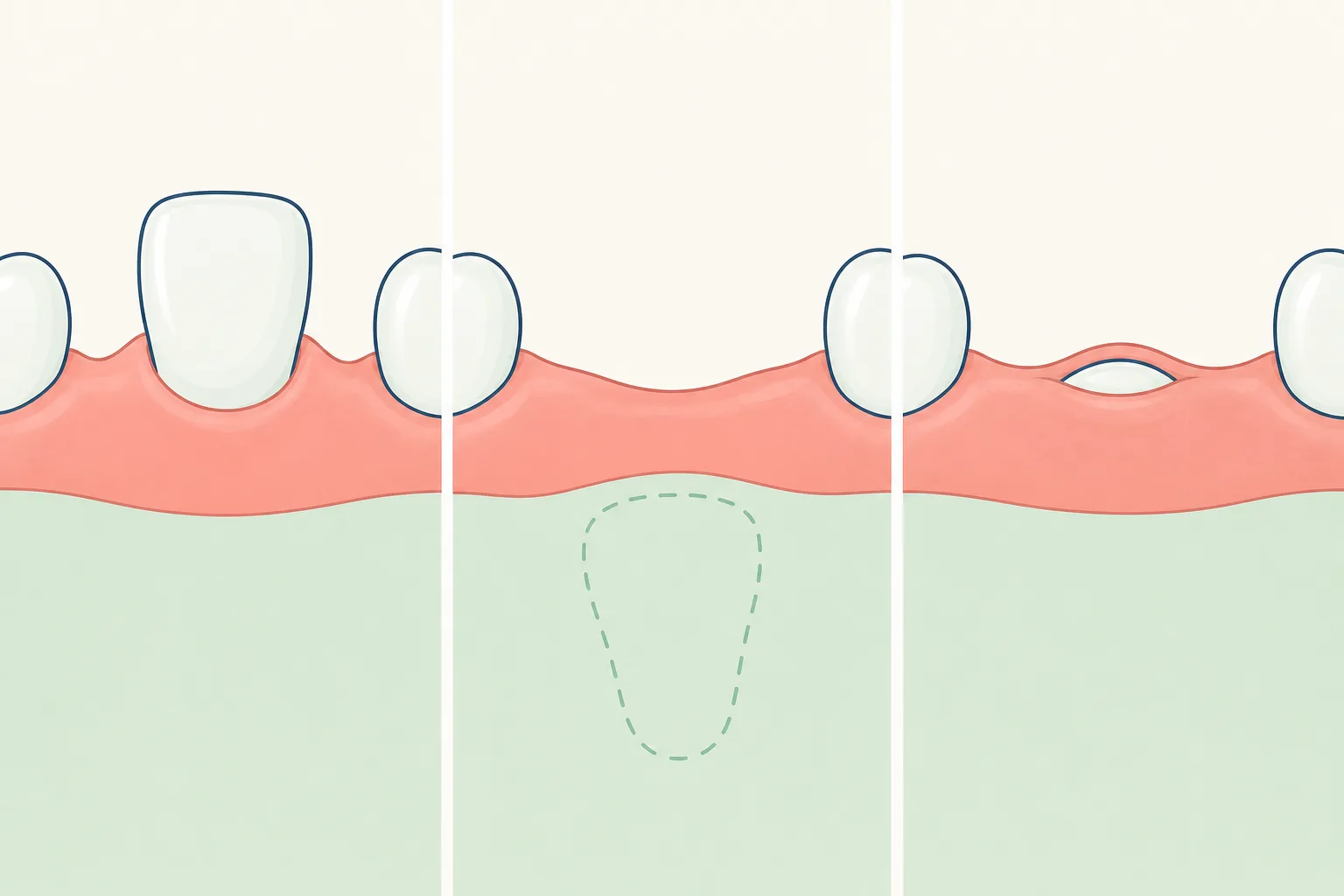 Delayed Tooth Eruption dental educational illustration