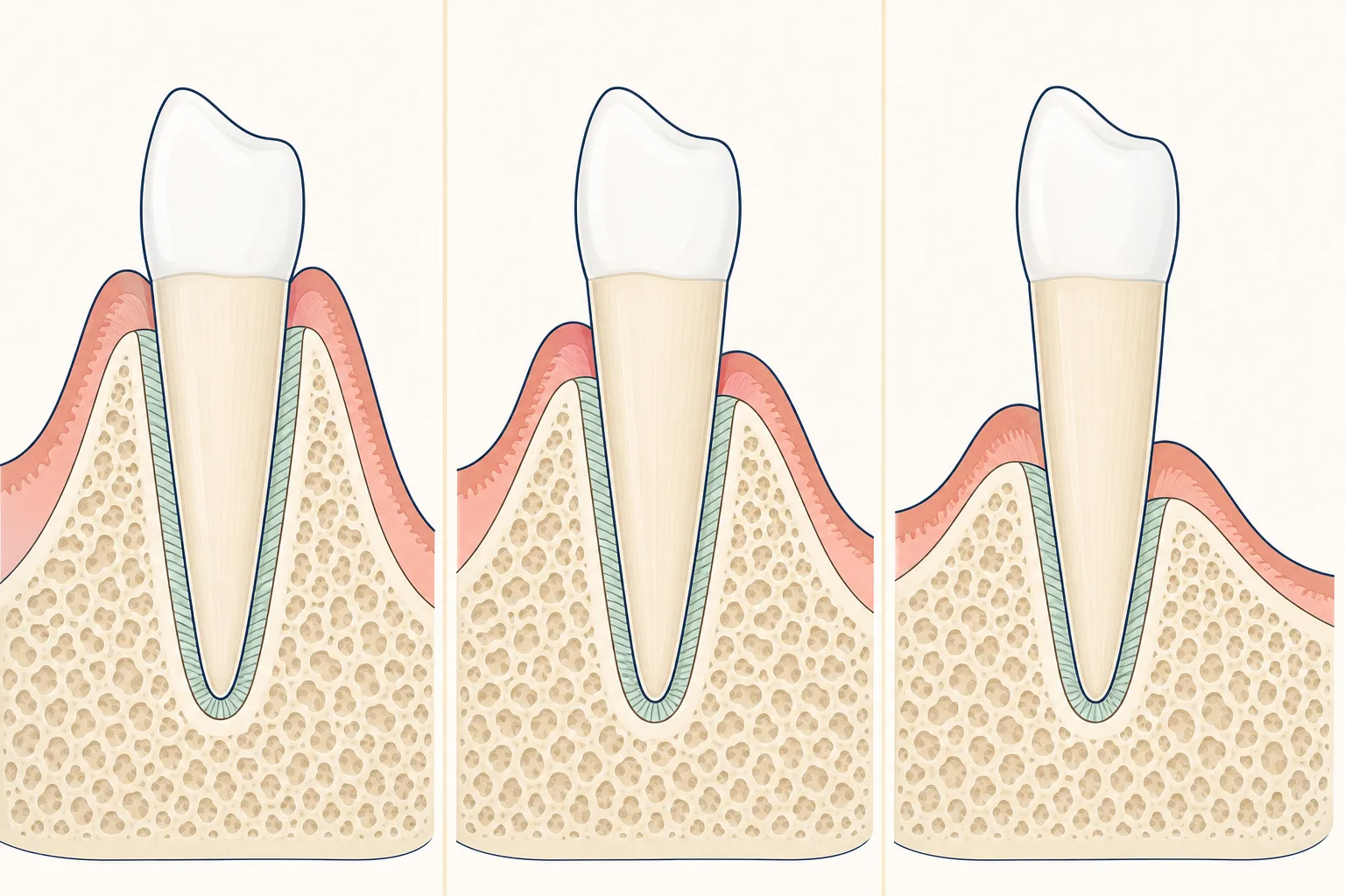 Periodontosis dental educational illustration