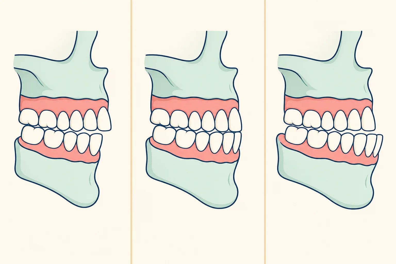 Underbite dental educational illustration