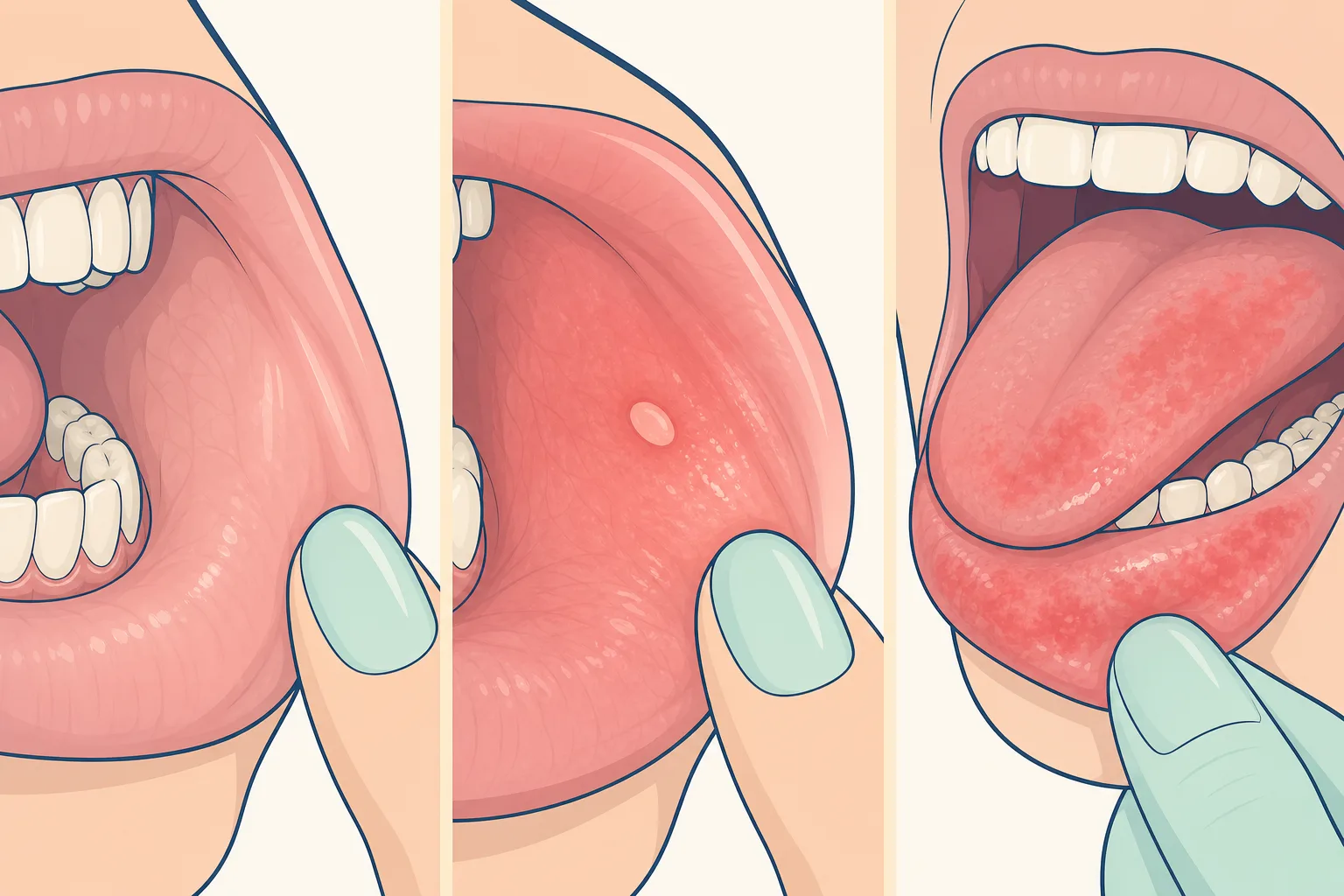 Stomatitis dental educational illustration