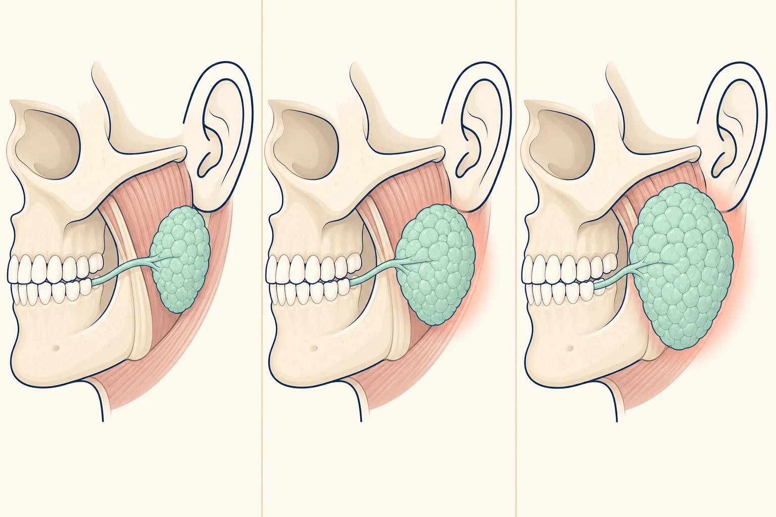 Salivary Gland Enlargement dental educational illustration