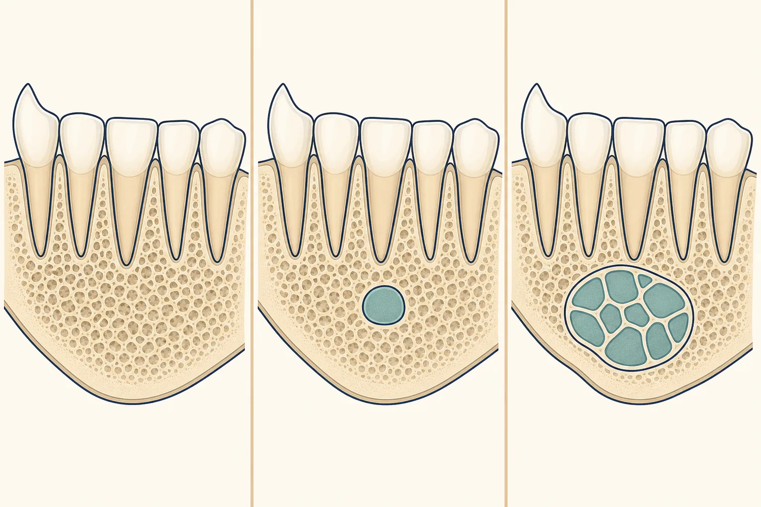 Central Giant Cell Granuloma dental educational illustration