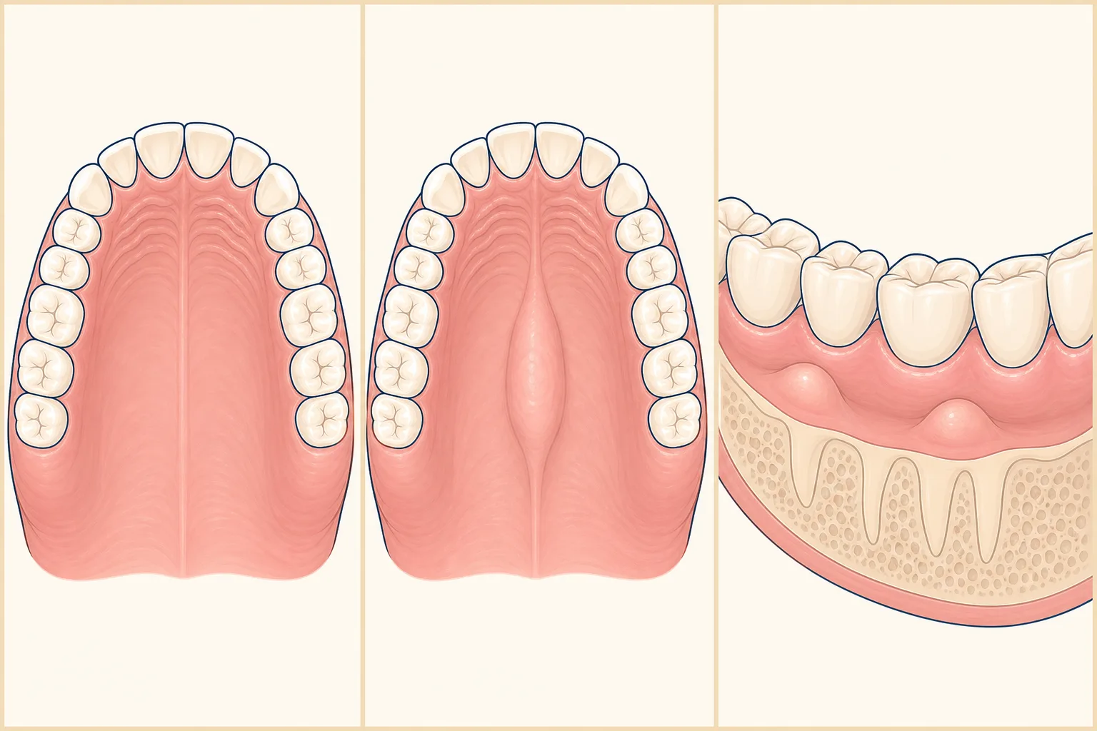 Dental Tori (Bony Growths) dental educational illustration