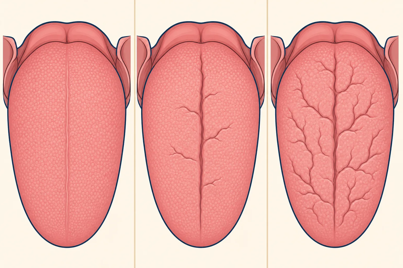 Fissured Tongue dental educational illustration