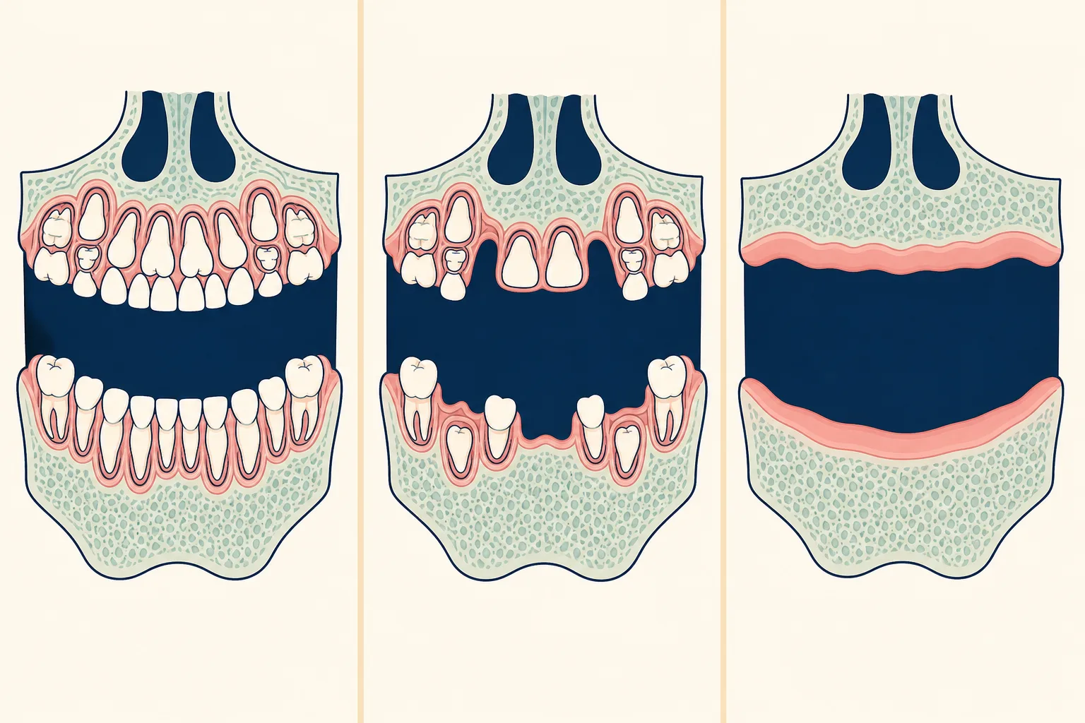 Anodontia dental educational illustration