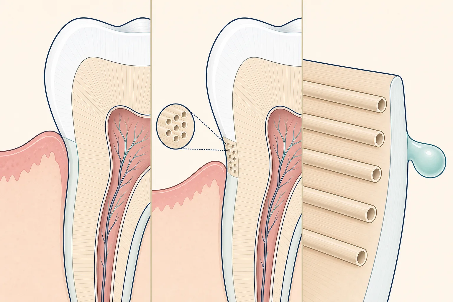 Dentin Hypersensitivity dental educational illustration