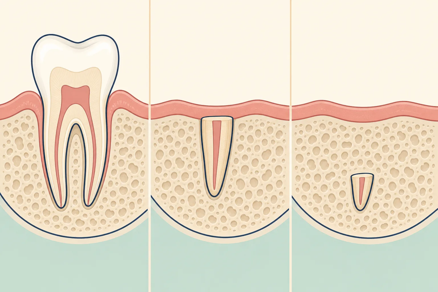 Retained Dental Root dental educational illustration
