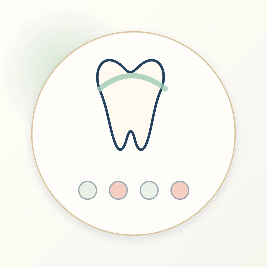 Zirconia dental educational illustration