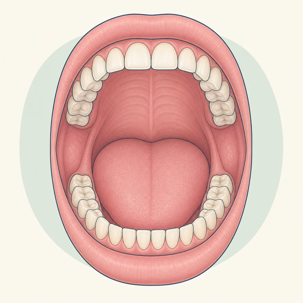 No Saliva at Night dental educational illustration