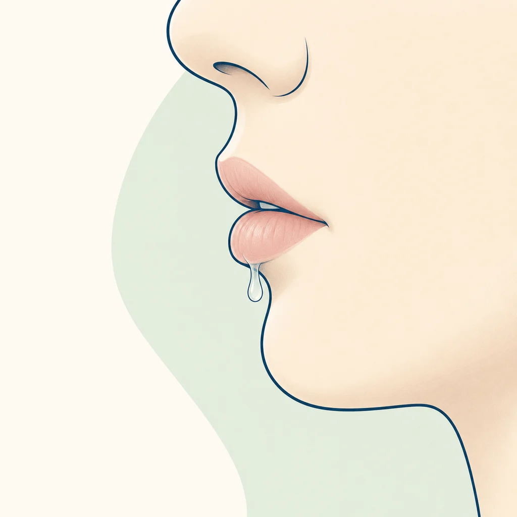 Excess Saliva / Drooling dental educational illustration