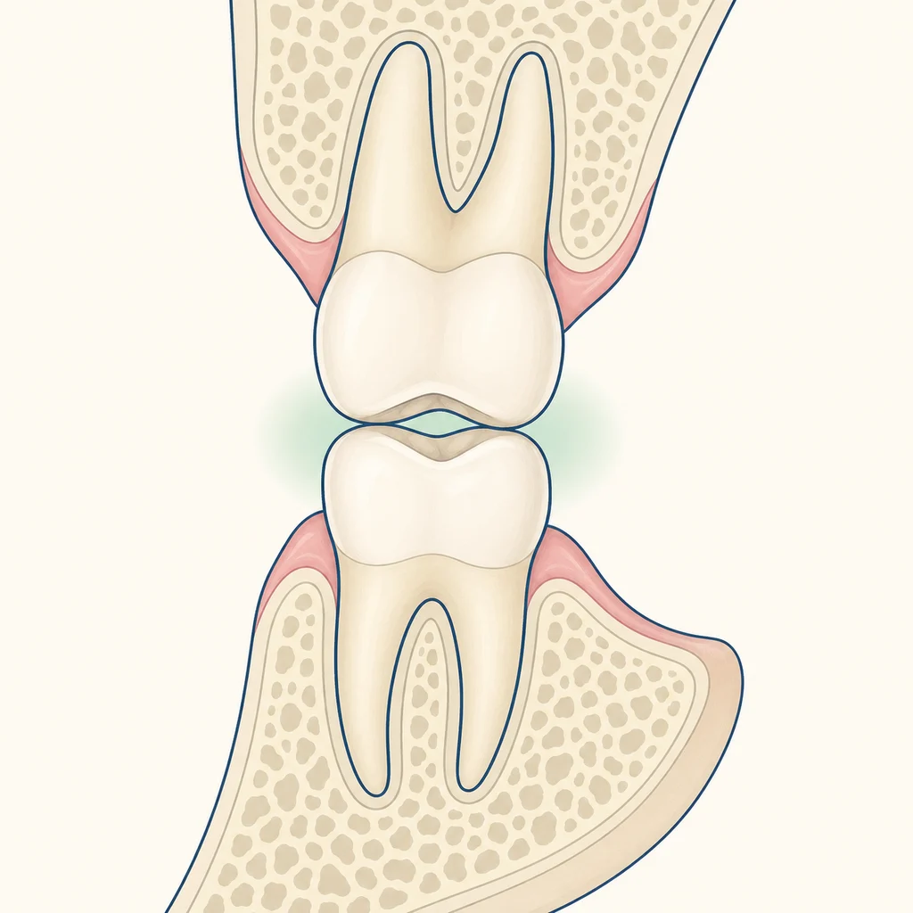 Pain When Biting or Chewing Down dental educational illustration