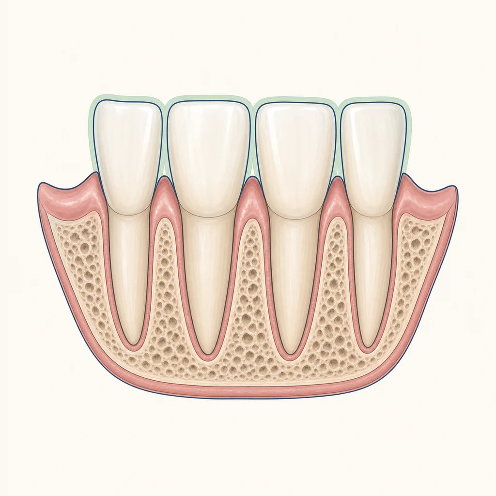 Sensitivity in Multiple Teeth dental educational illustration