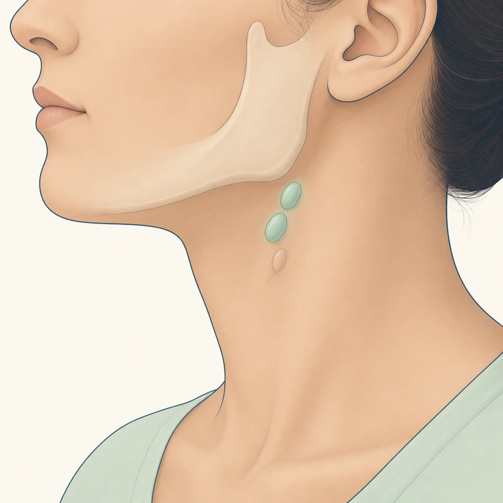 Painful Lymph Nodes With Dental Symptoms dental educational illustration