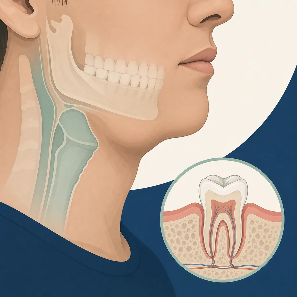 Neck Swelling With Toothache dental educational illustration