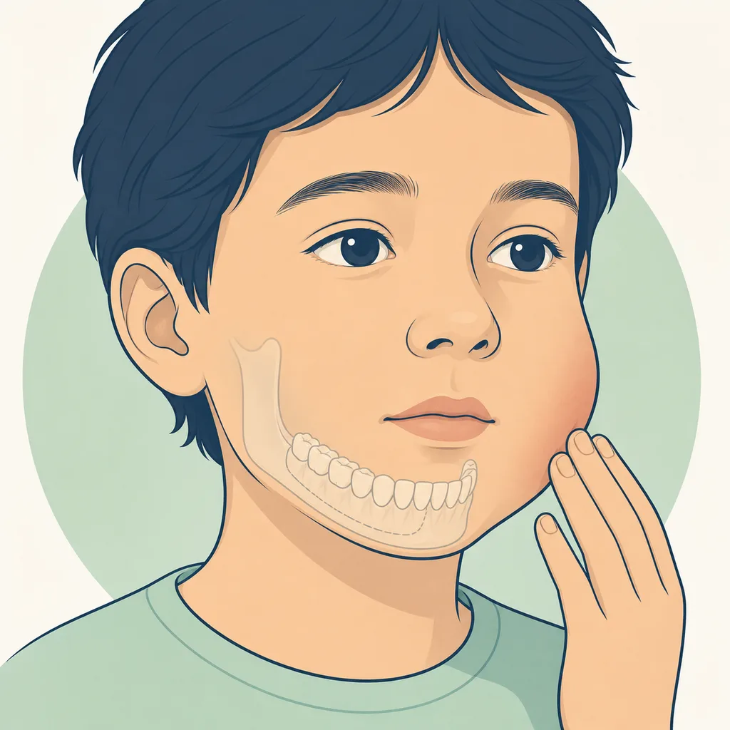 Facial Swelling in a Child dental educational illustration