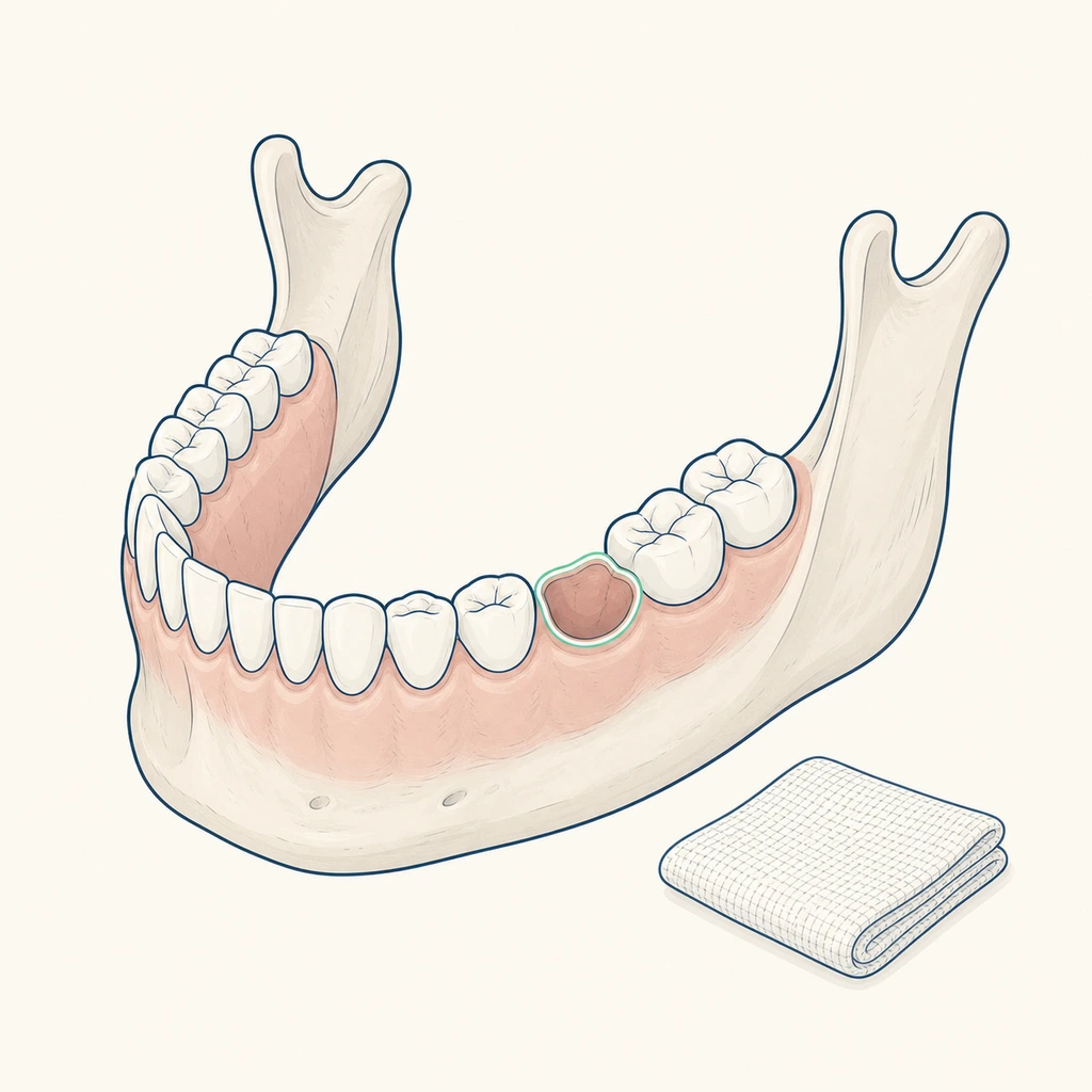 Bleeding After a Tooth Extraction dental educational illustration