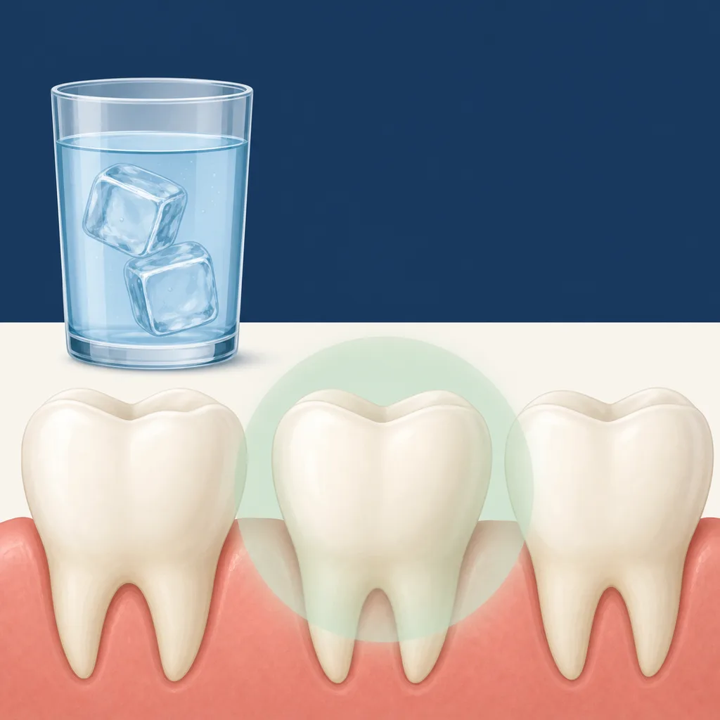 Tooth Pain With Cold Drinks dental educational illustration