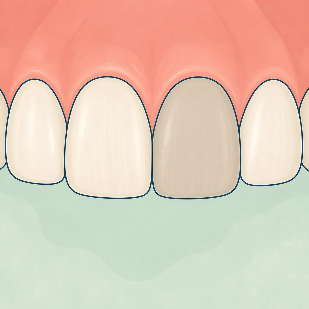 Gray or Darkening Tooth dental educational illustration
