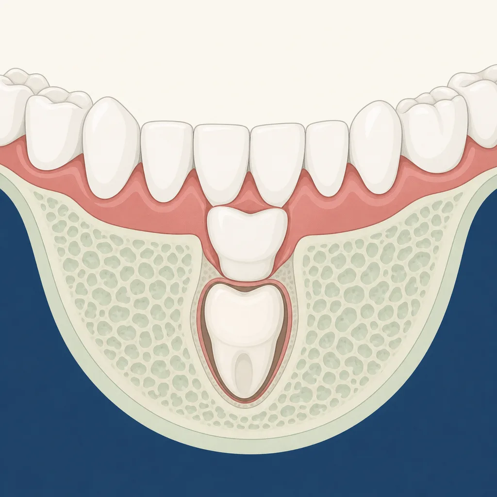 Baby Teeth Not Falling Out dental educational illustration