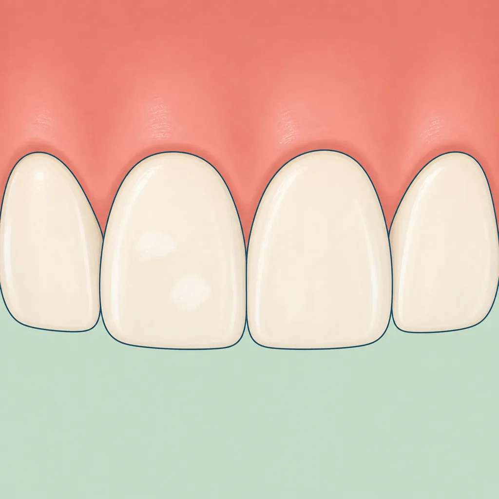 White Spots on Teeth dental educational illustration