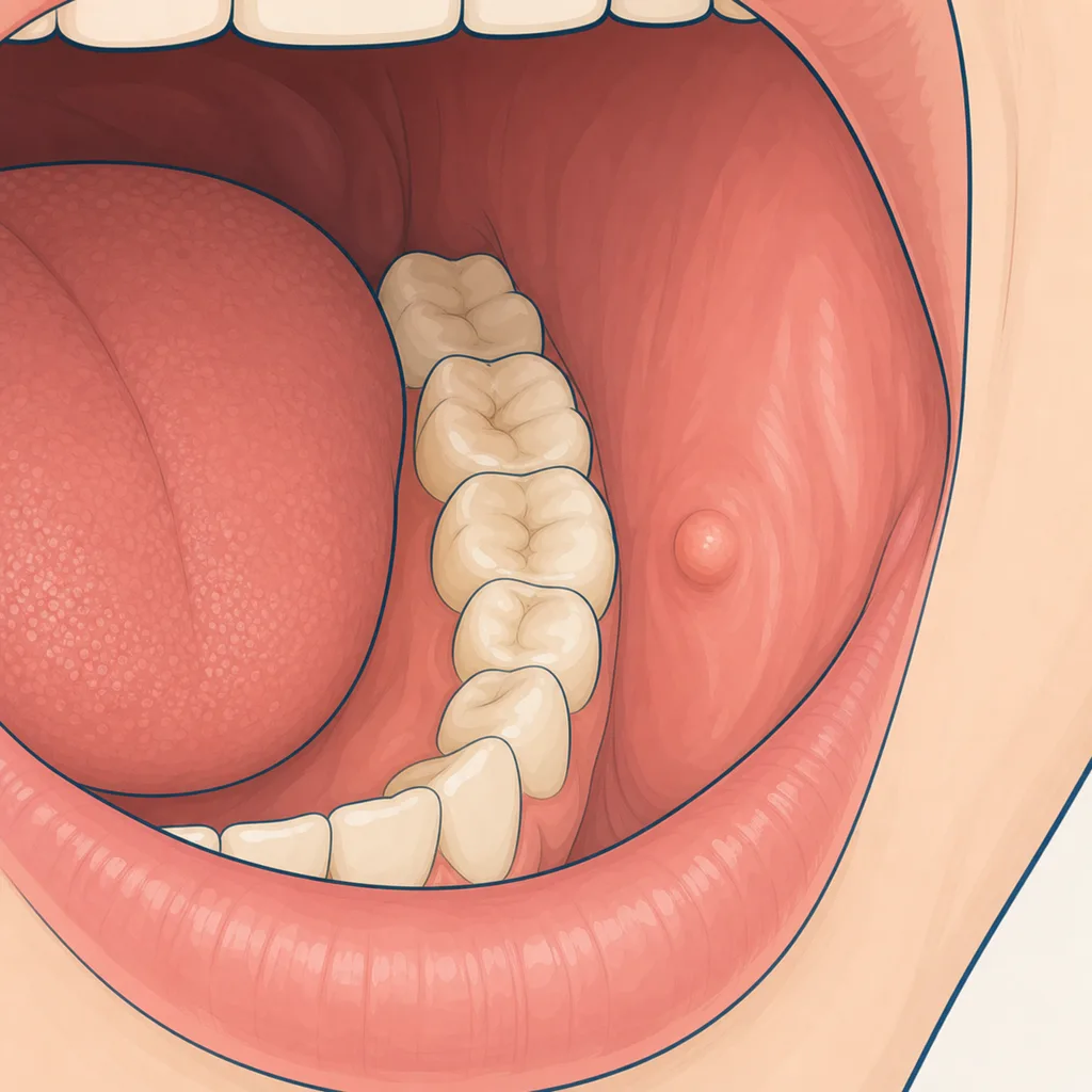 Lump in the Mouth dental educational illustration