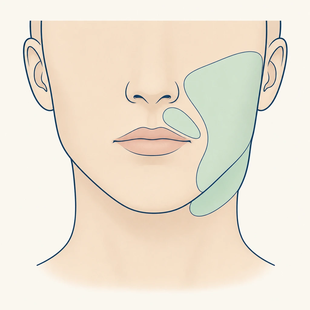 Facial Swelling dental educational illustration