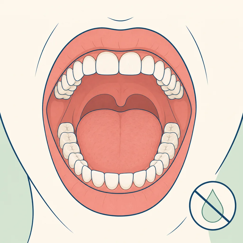 Dry Mouth dental educational illustration