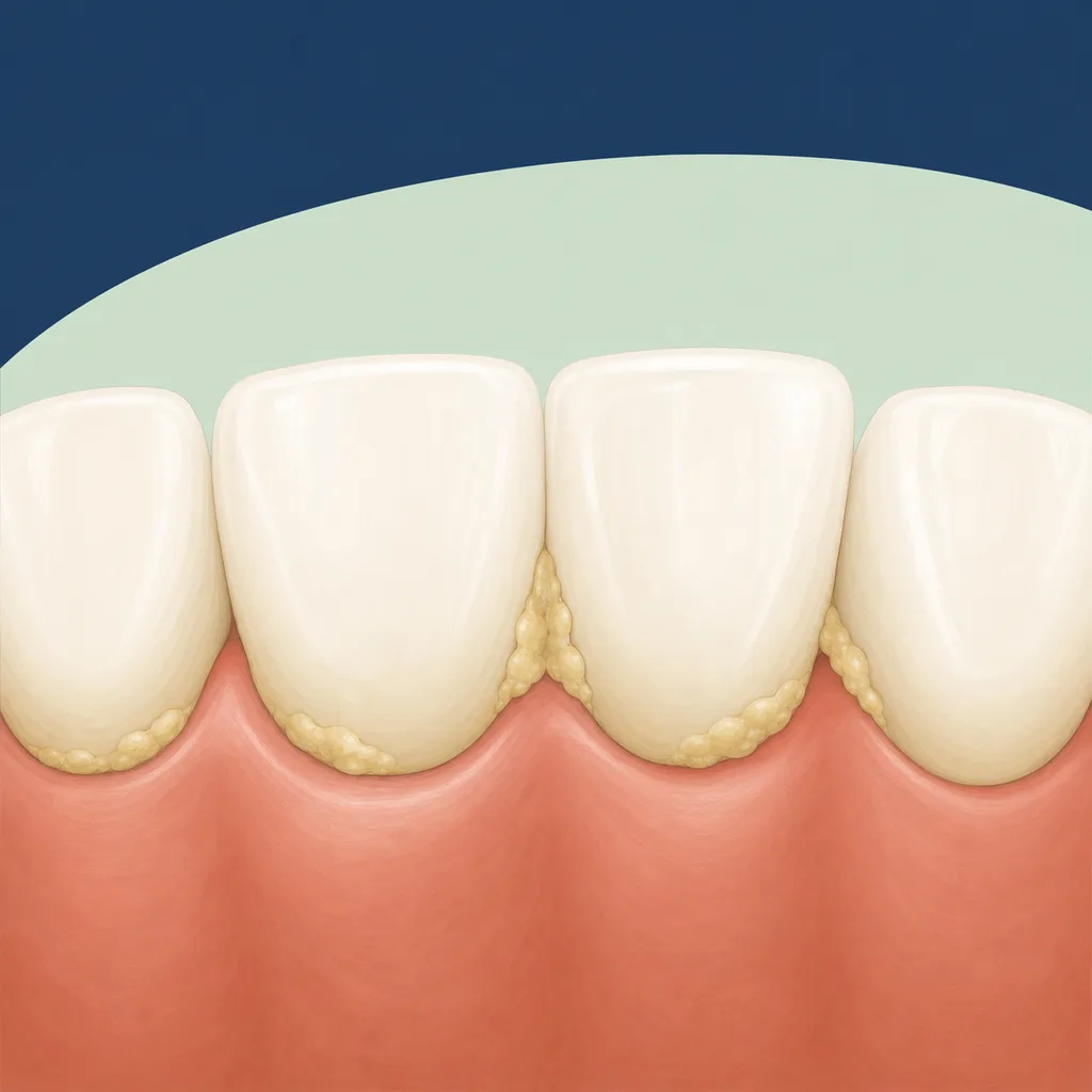 Tartar Buildup dental educational illustration