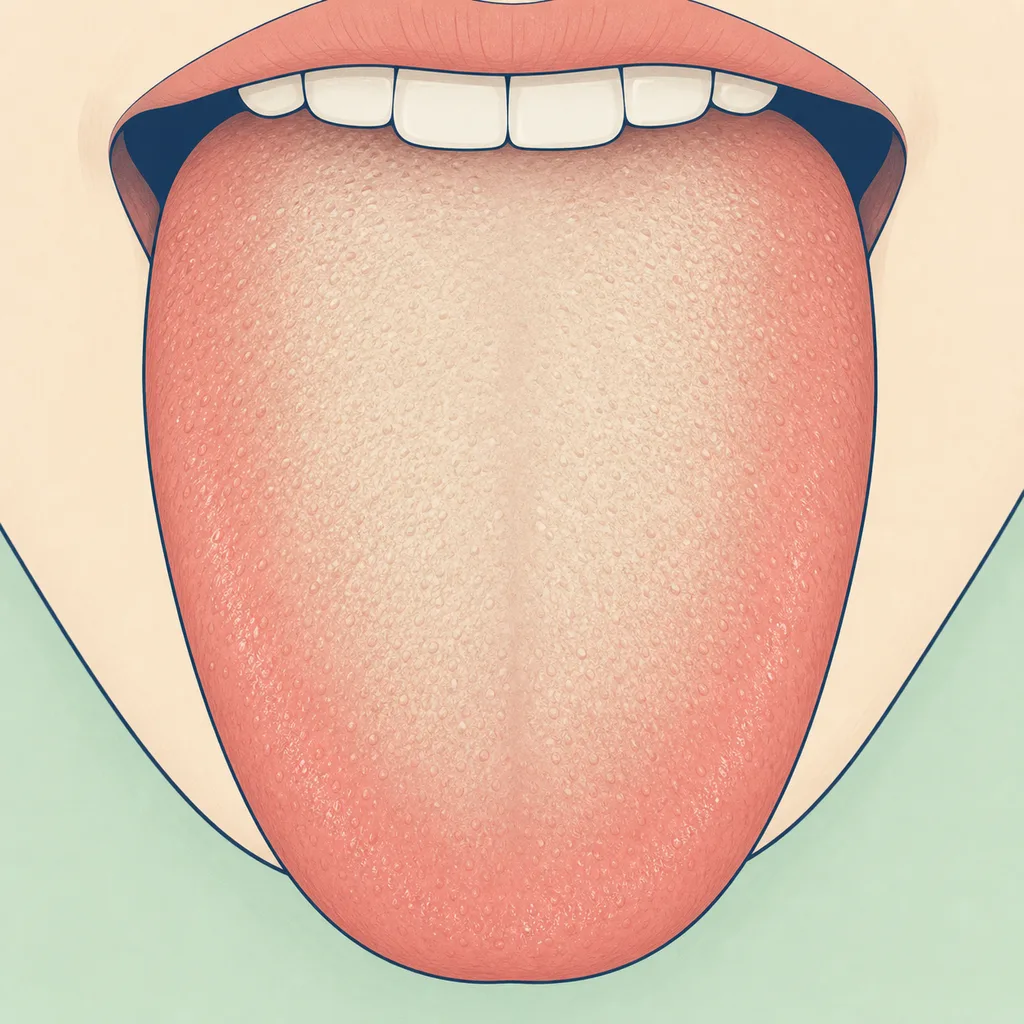 White Tongue dental educational illustration