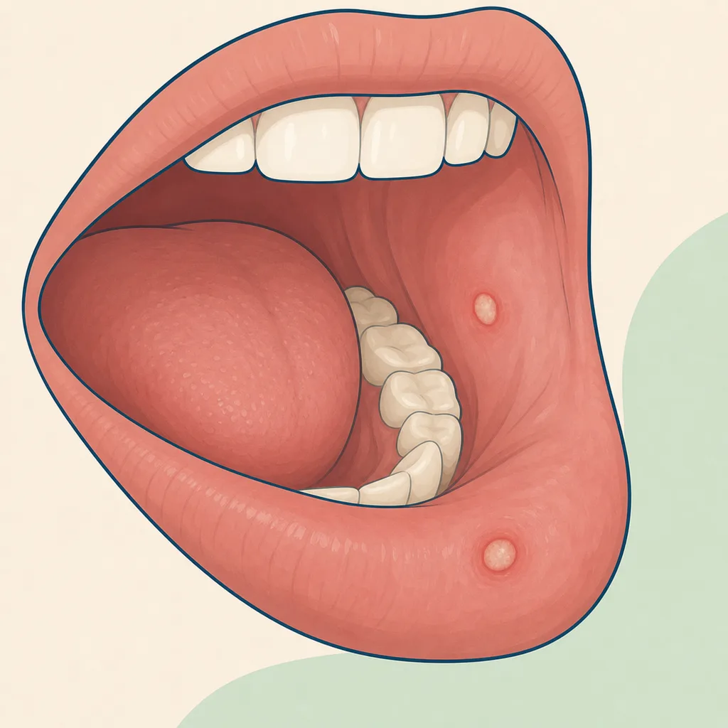 Recurring Mouth Ulcers dental educational illustration