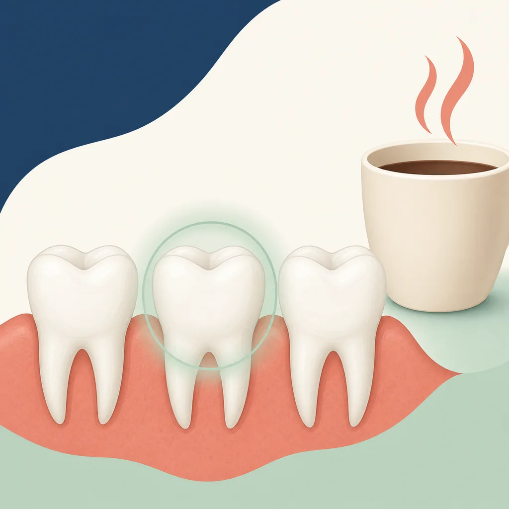 Tooth Pain With Hot Drinks dental educational illustration