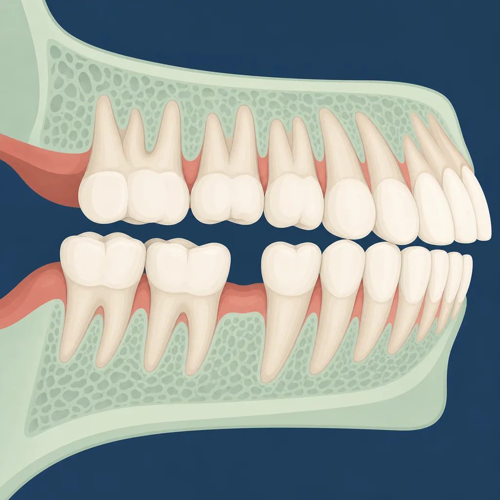 Teeth Not Meeting Properly dental educational illustration
