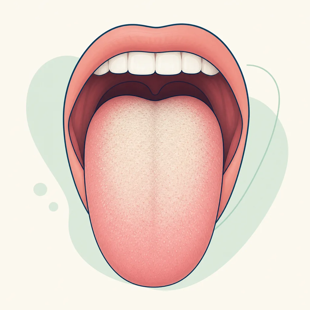 Coated Tongue dental educational illustration