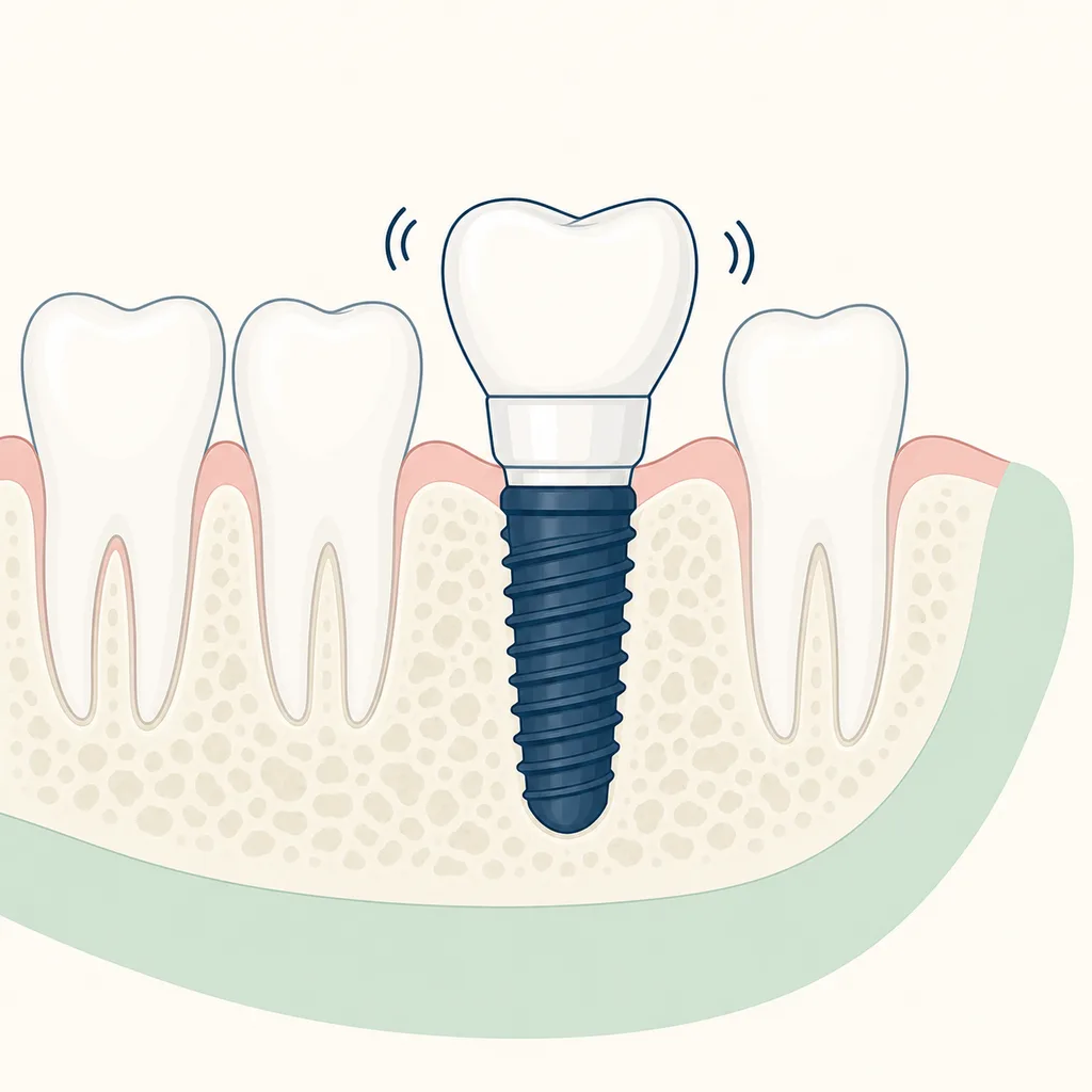 Loose Dental Implant dental educational illustration