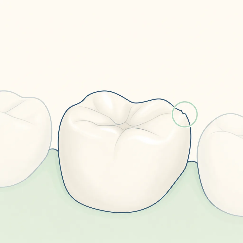 Sharp Tooth Edge dental educational illustration