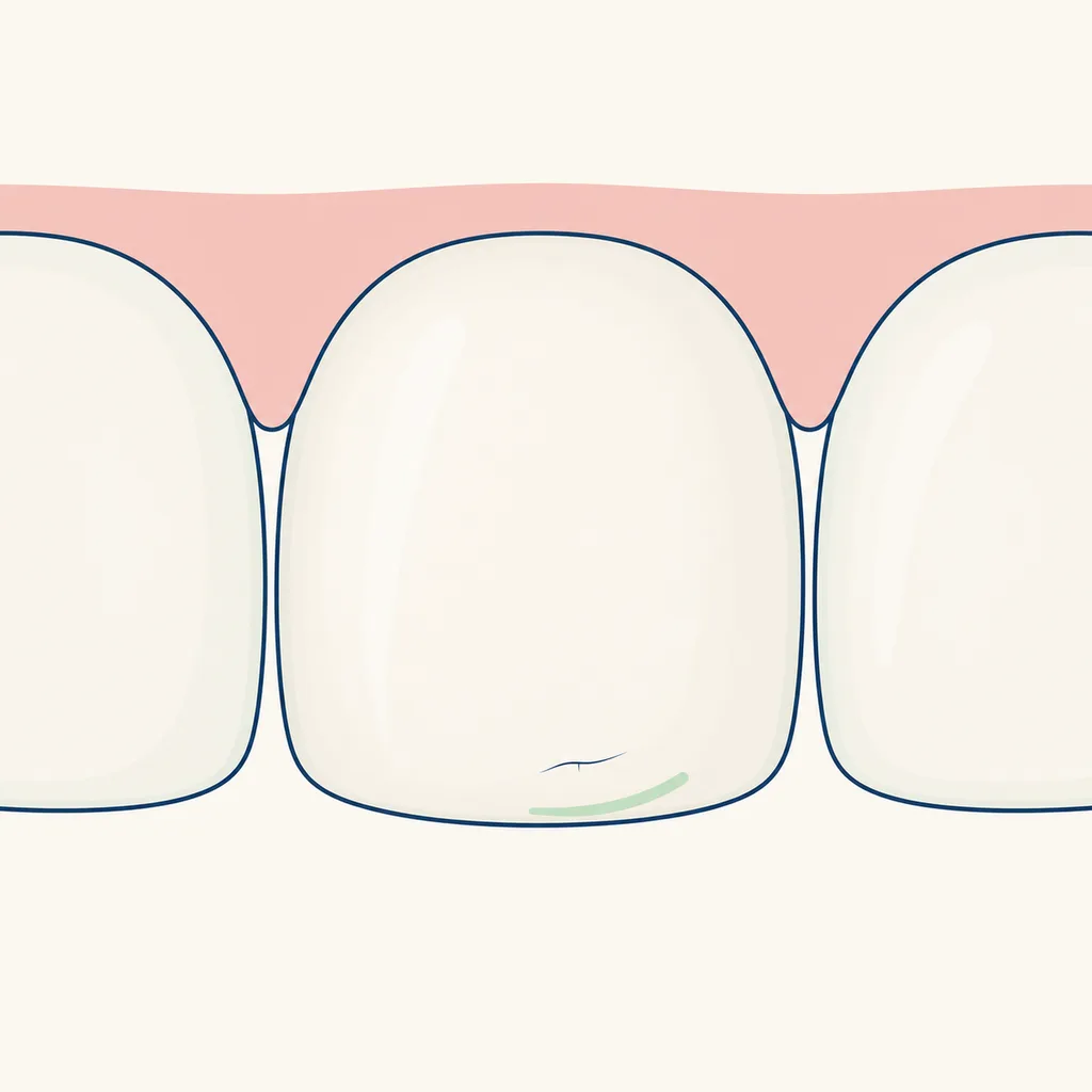 Visible Crack Line in a Tooth dental educational illustration