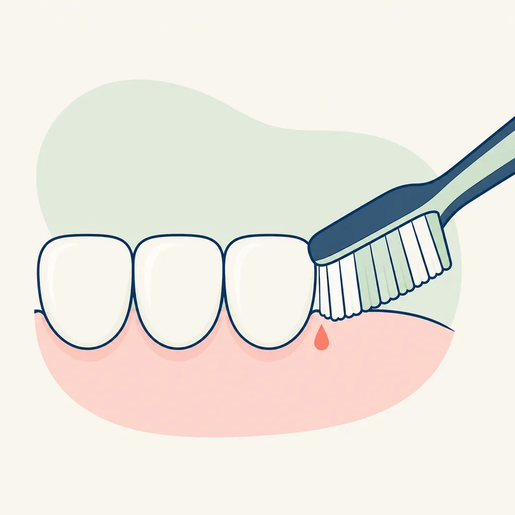 Gums Bleeding When Brushing dental educational illustration