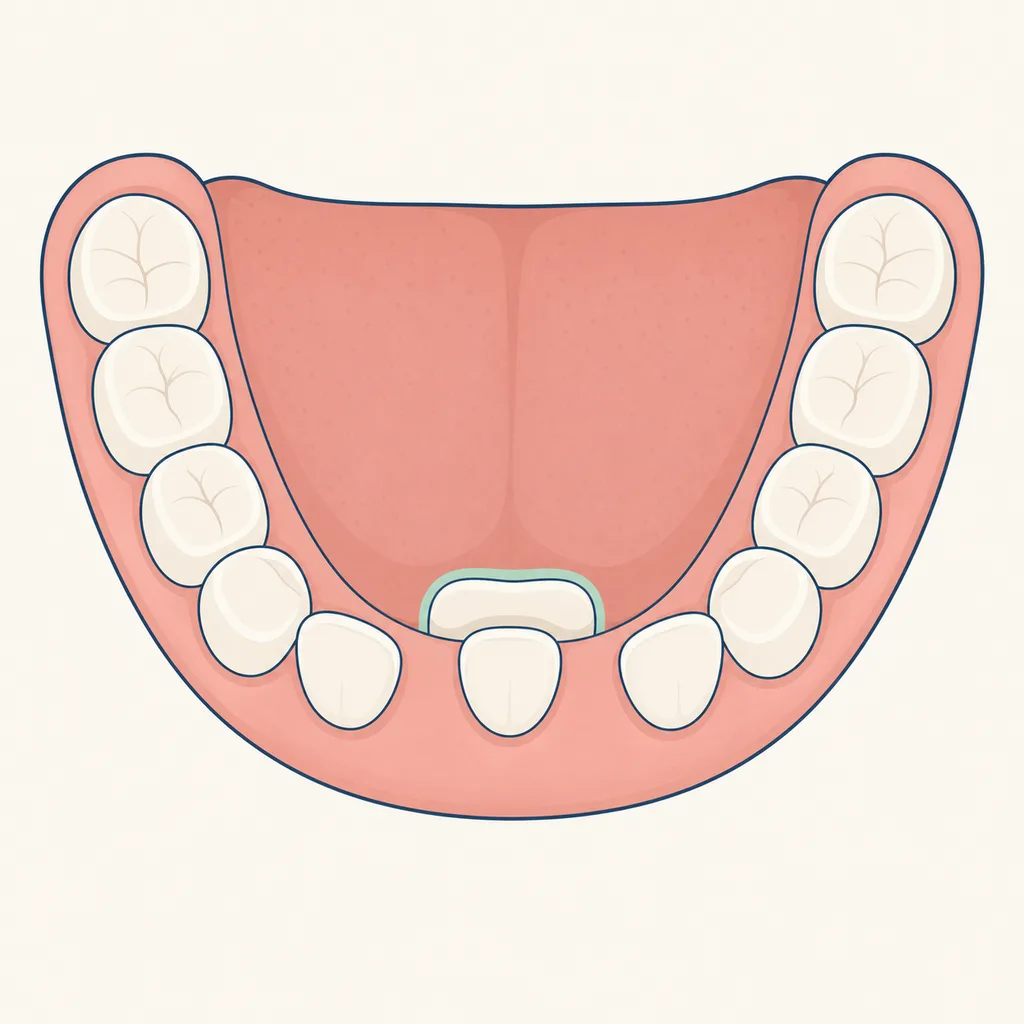 Adult Tooth Growing Behind a Baby Tooth dental educational illustration